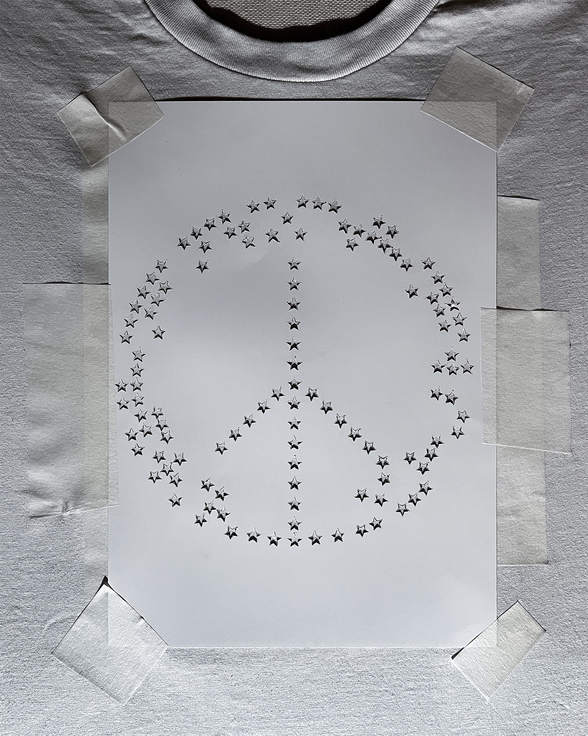 Peace T-shirt process 1